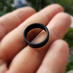 Wooden Ebony Ring Exotic Wood Ring Organic Jewelry Gift For Him And Her image 2