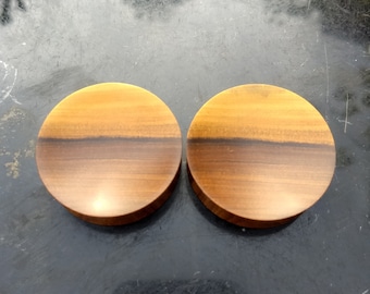 Lignum Vitae Wood Plugs Organic Concave Handmade Wooden Ear Plugs Gauges PAIR 5 mm-55 mm