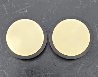 Ebony Plugs With Polished Brass PAIR 10 mm- 51 mm 00g-2"