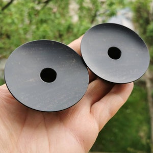 Mayan Flare Ebony Wood Tunnels Ear Plugs Handmade Wooden Ear Plugs Organic Gauges PAIR 5 mm- 50,8 mm 4 g-2&quot;