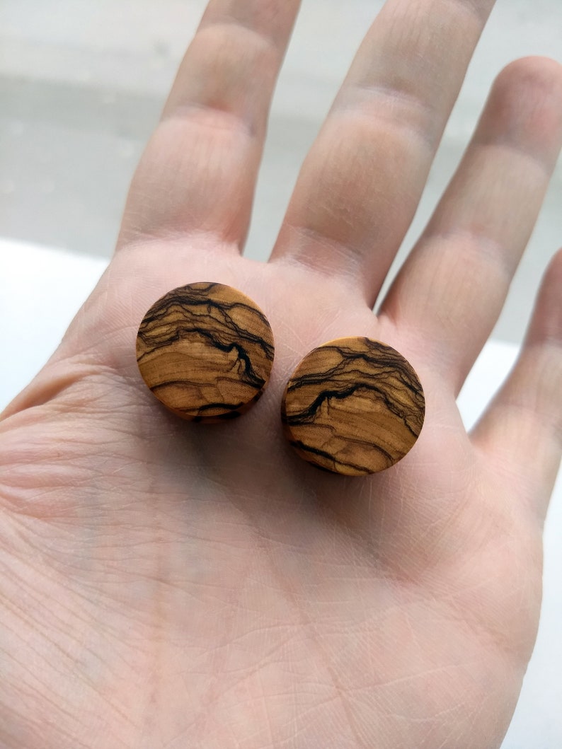 Bethlehem Olive Wood Plugs Organic Handmade Wooden Ear Plugs Etsy