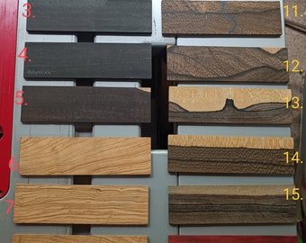Exotic Wood Jewelry Displays Organic Natural Olive Wood, Ebony, And Other