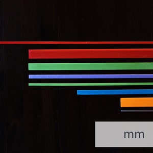 Cale d'espacement/calibre/bordure carrée pour la reliure, le cartonnage et autres travaux manuels (2,5 mm de haut, impression 3D, Mark II)