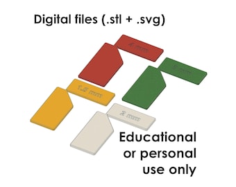 3D Model and Laser Cutting: Template for Boxmaking / Turn-Ins (.stl + .svg files)