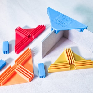 Pinces d'angle fixes pour la fabrication de boîtes / Pinces d'angle pour le cartonnage (impression 3D, 90 degrés)