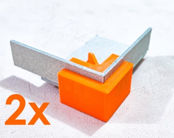 2x Three-Sided Magnetic Corner Clamps (90-degree, 3d-printed, Mark III)