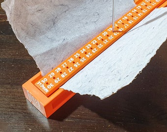Signature Punching Tool with Contrasting Numbers / Signature Punching Cradle / Hole Punching Tool (3d-printed, Type B, Mark II)