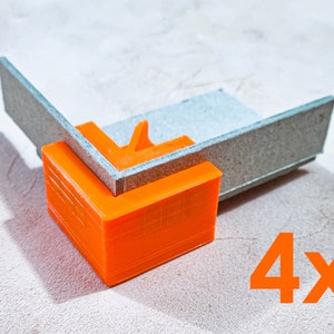 4x Three-Sided Magnetic Corner Clamps (90-degree, 3d-printed, Mark III)