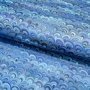 Papel Marmorizado: Azul Pavão da Papiers Prina