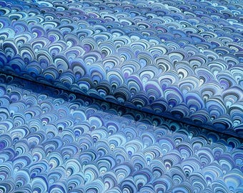 Marbled Paper: Peacock Blue by Papiers Prina