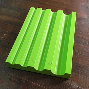 20x2.5 cm Spine Rounding Tool with 4 Grooves (Rondzetblok / Rundeholz, 3d-printed)