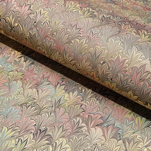 Marbled Paper: Thistle (Fleur de Lys) Horta by Papiers Prina