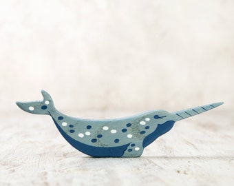 Wooden narwhal | Etsy