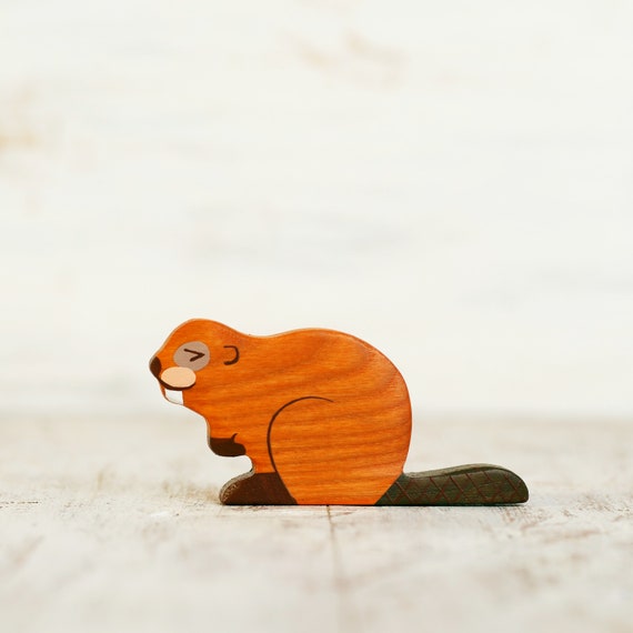 wooden forest animals