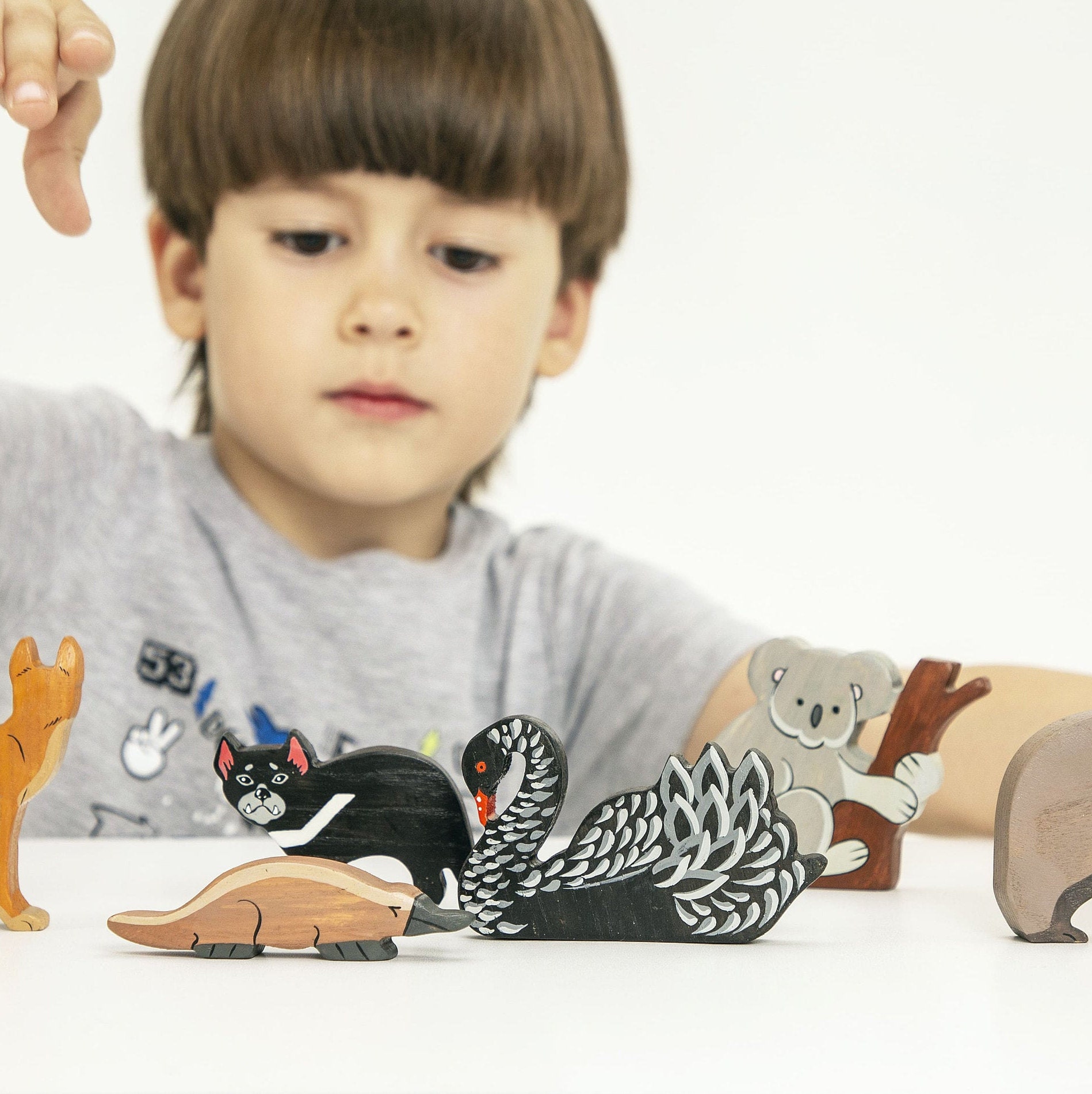 Wooden Toy Wombat Figurine Australian Animals Etsy