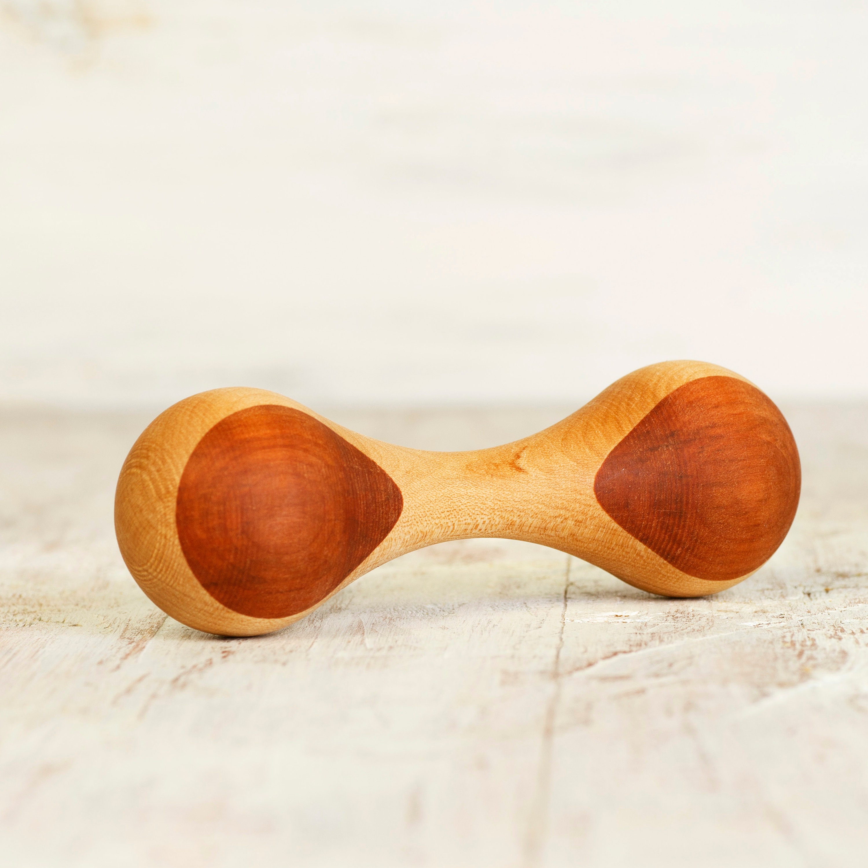 Sonajero para bebé Bola de mano de madera Anillo de captura Campana Re Sonajero para bebé Bola de mano de madera Anillo de captura Campana Re