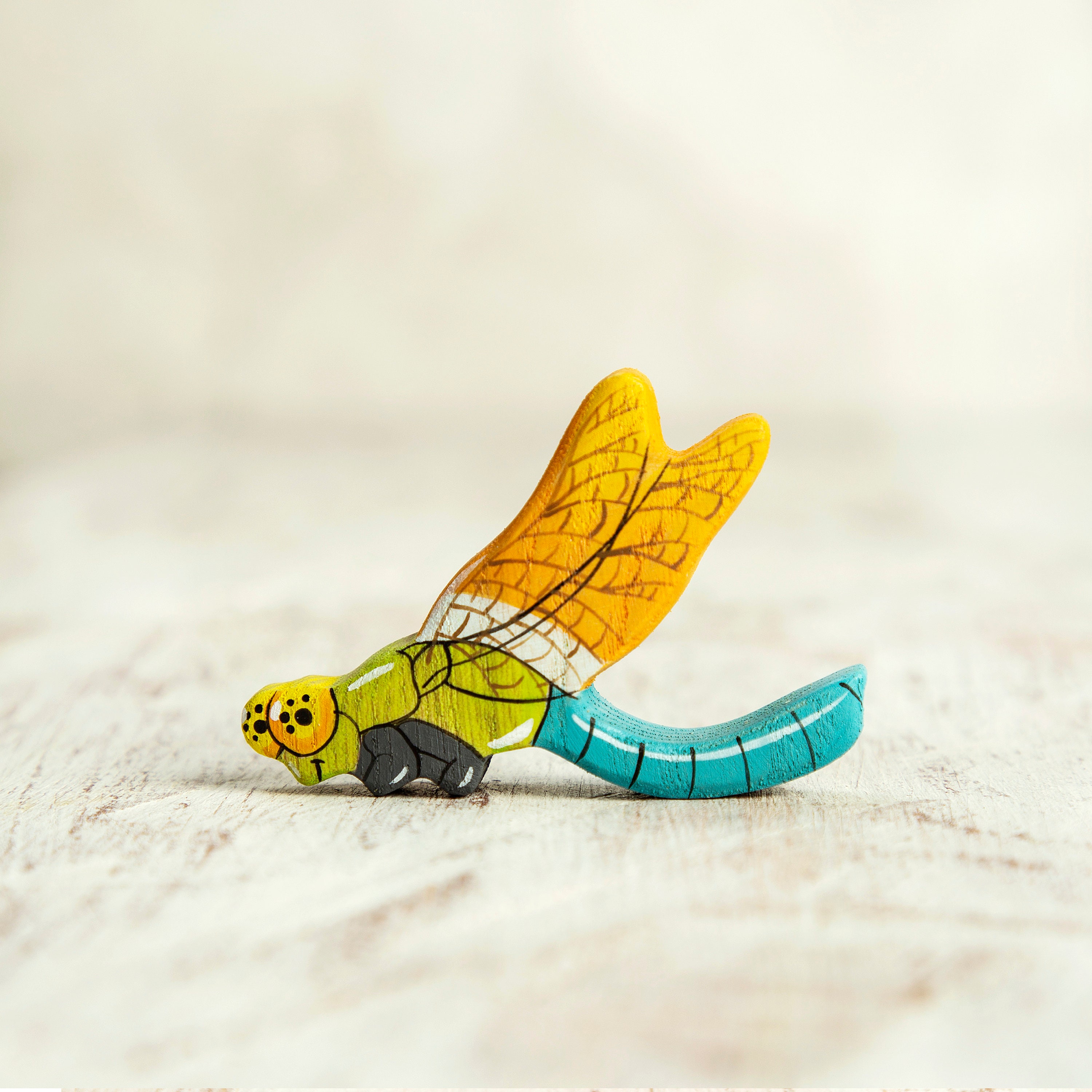 Toy Dragonfly Figurine Miniature Insect Etsy
