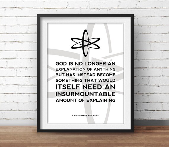 Christopher Hitchens Zitate Atheismus Poster Wissenschaft Etsy
