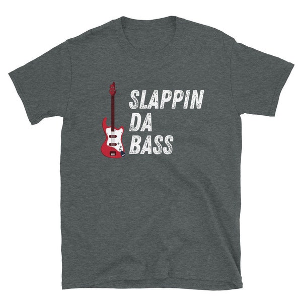 Slappin Da Bass T-Shirt, Bass Guitar, Basso Chitarra Regalo, Camicia Bassista, Bass Chitarra T Camicia, Bassista, Bass Guitar Tee, Bass Guitar Design
