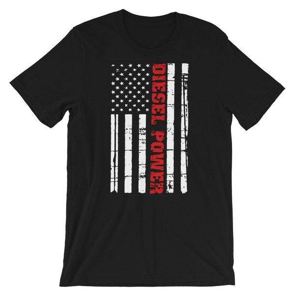 Diesel Power Flag T-Shirt / Diesel Truck Shirt / Turbo Diesel Tee / Brothers Diesel Shirt / American Flag Diesel T-Shirt