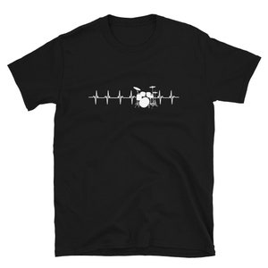 Drums T-Shirt, Drummer Gift, Drum Lover Gift, Gift for Drum Player, Music Lover Drumming Rock Birthday Gift, Drum Set Design