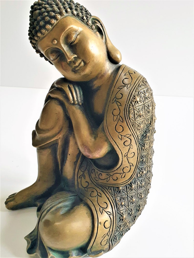 Tibet/nepal Antiques Bronze Buddha Statue Reclining Buddha Etsy