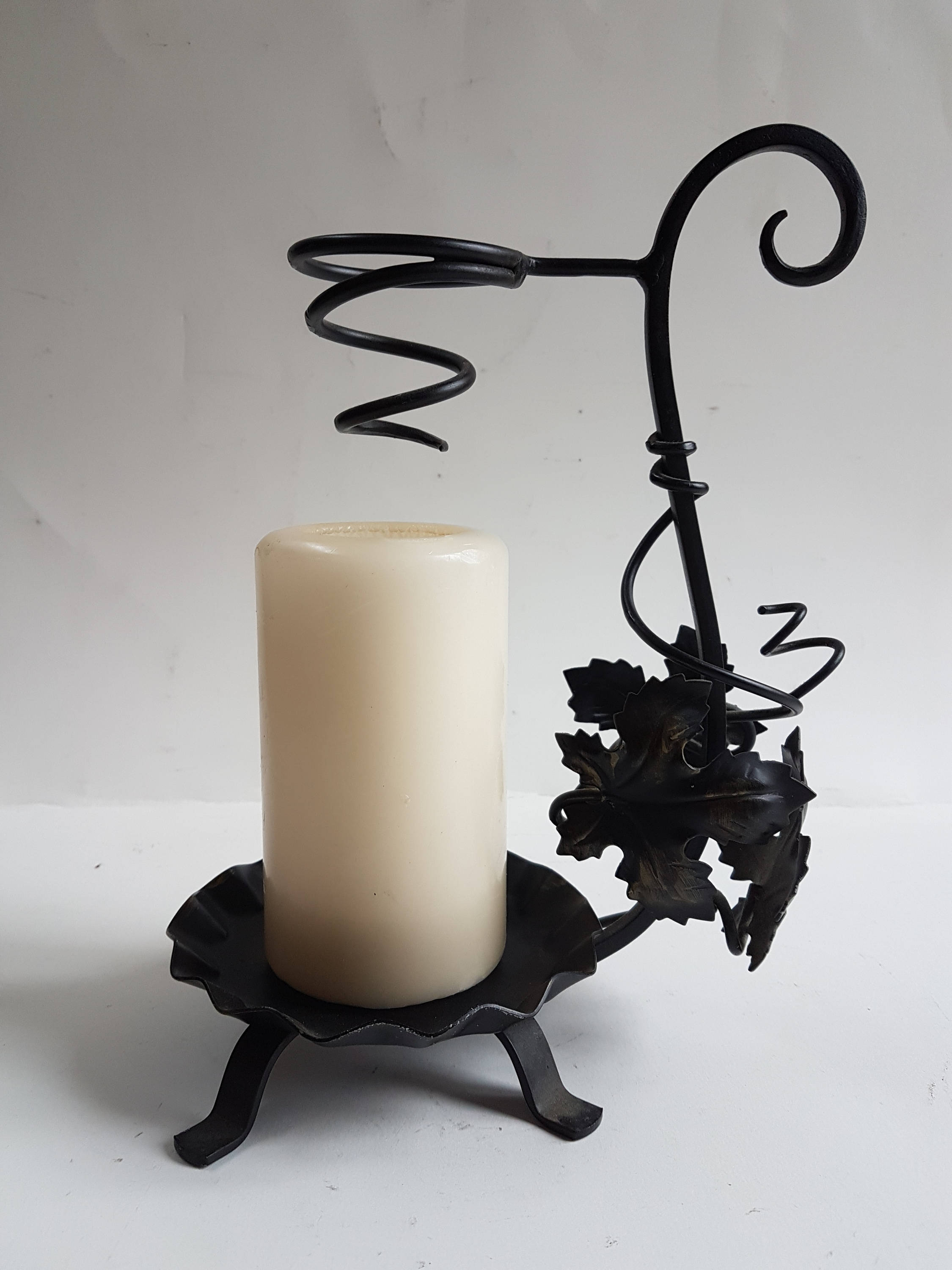 Wrought Iron Single Candle Holder Brass candle scone Art Etsy