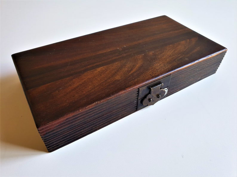 Chinese Red Oak Cigar Box Cigarette Box Hinged Lid Wooden - Etsy