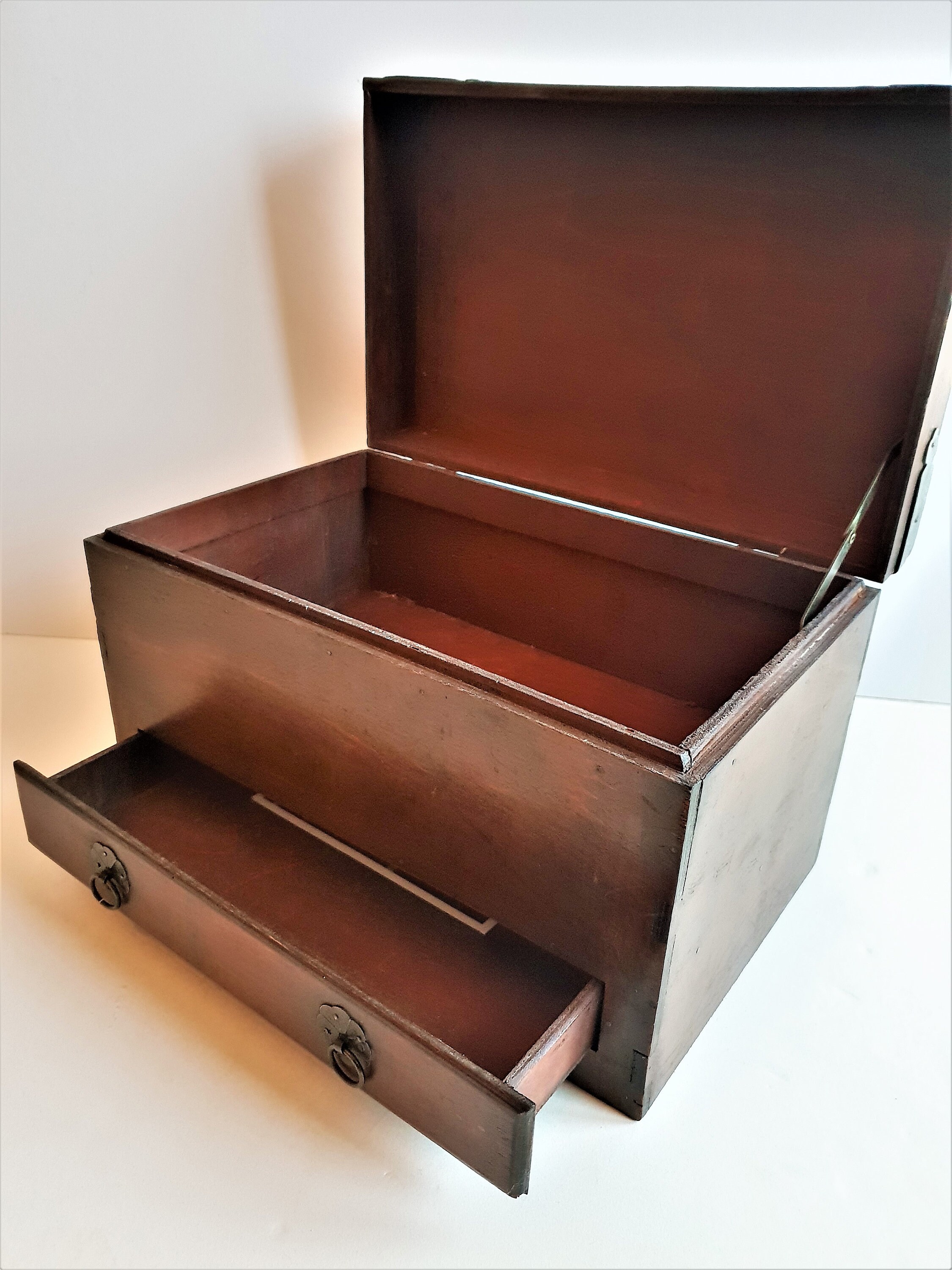 Vintage Memory Chest,wooden Chest, Keepsake Box, Memory Box Baby and