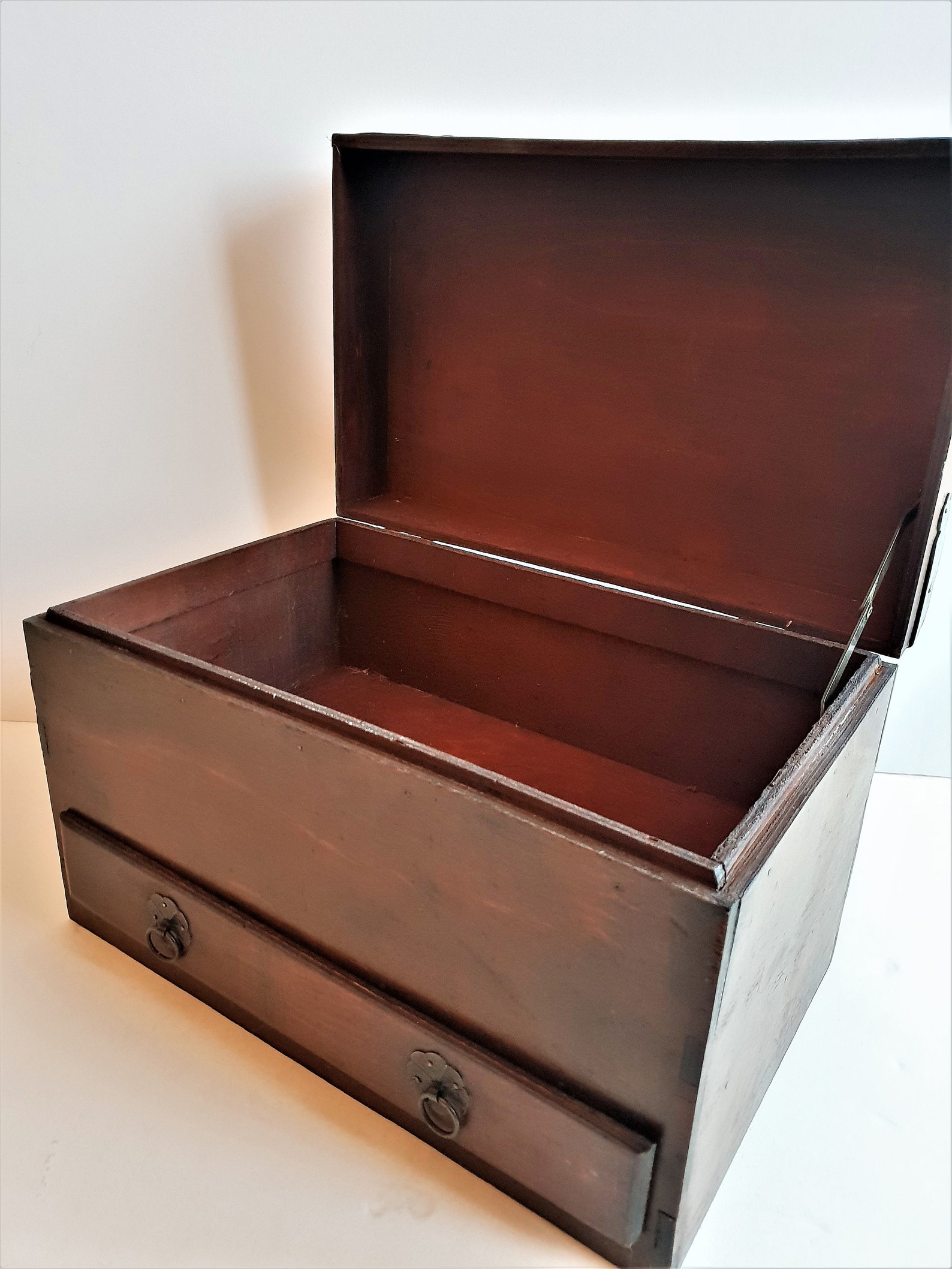 Vintage Memory Chest,wooden Chest, Keepsake Box, Memory Box Baby and