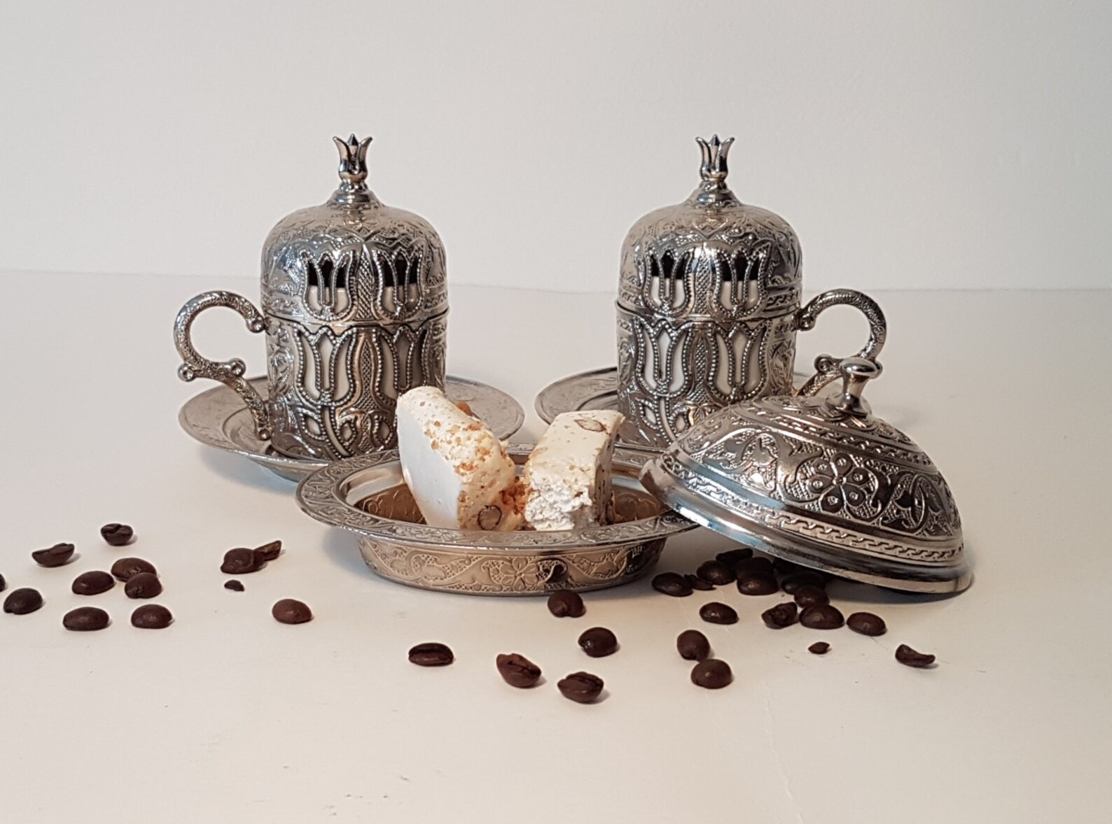 Traditional Ottoman Turkish Coffee Set for Two Cups and Etsy