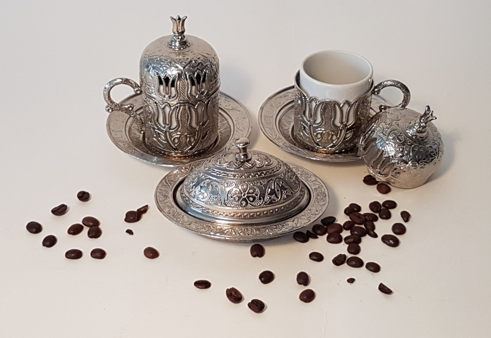 Traditional Ottoman Turkish Coffee Set for Two Cups and Etsy
