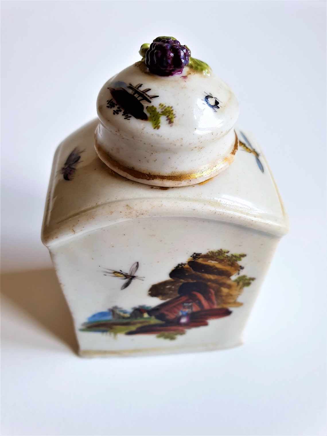 Antique Tea Caddy Meissen Porcelain Tea Caddy Late 18th C. A Etsy