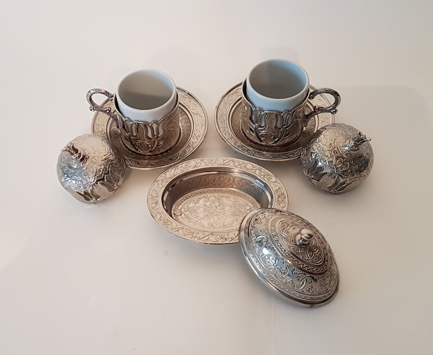 Traditional Ottoman Turkish Coffee Set for Two Cups and Etsy