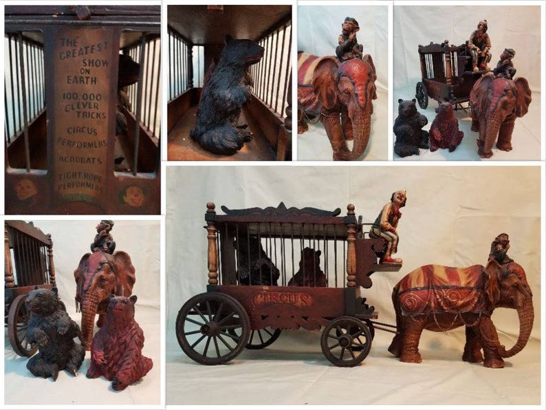 Large Vintage BARNUM & BAILEY Circus Wagon With Elephant Etsy