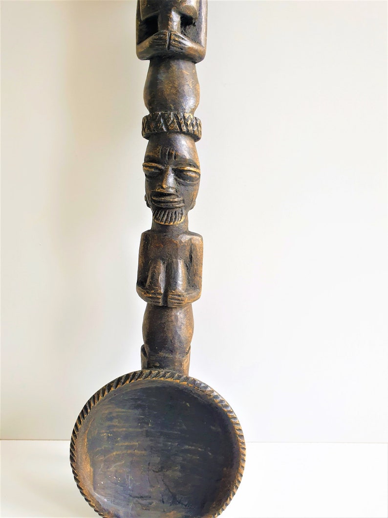 A Yoruba LARGE Spoon Nigeria With a Seated Female Figure Etsy