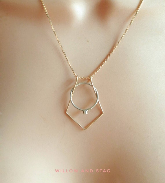 Ring Holder Necklace Rose Gold , Engagement Magic Ring Keeper Jewelry,  Horseshoe Dainty Jewelry, Gift for Her Nurse - Etsy