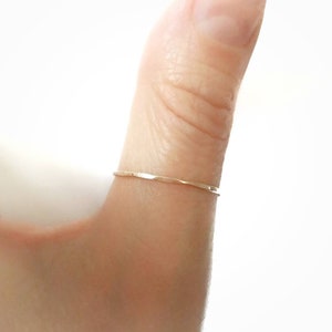 Textured Ring Band Thin Ring | Slim Stacking Ring - lightly hammered delicate textured band, minimalist stackable ring