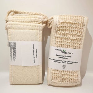 100% Natural Selection of Body Exfoliating Products. Loofahs, Hemp Gloves and Bamboo Body Straps. Suitable for Vegans image 2