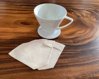 Ceramic coffee filter with 2 coffee bags starter set