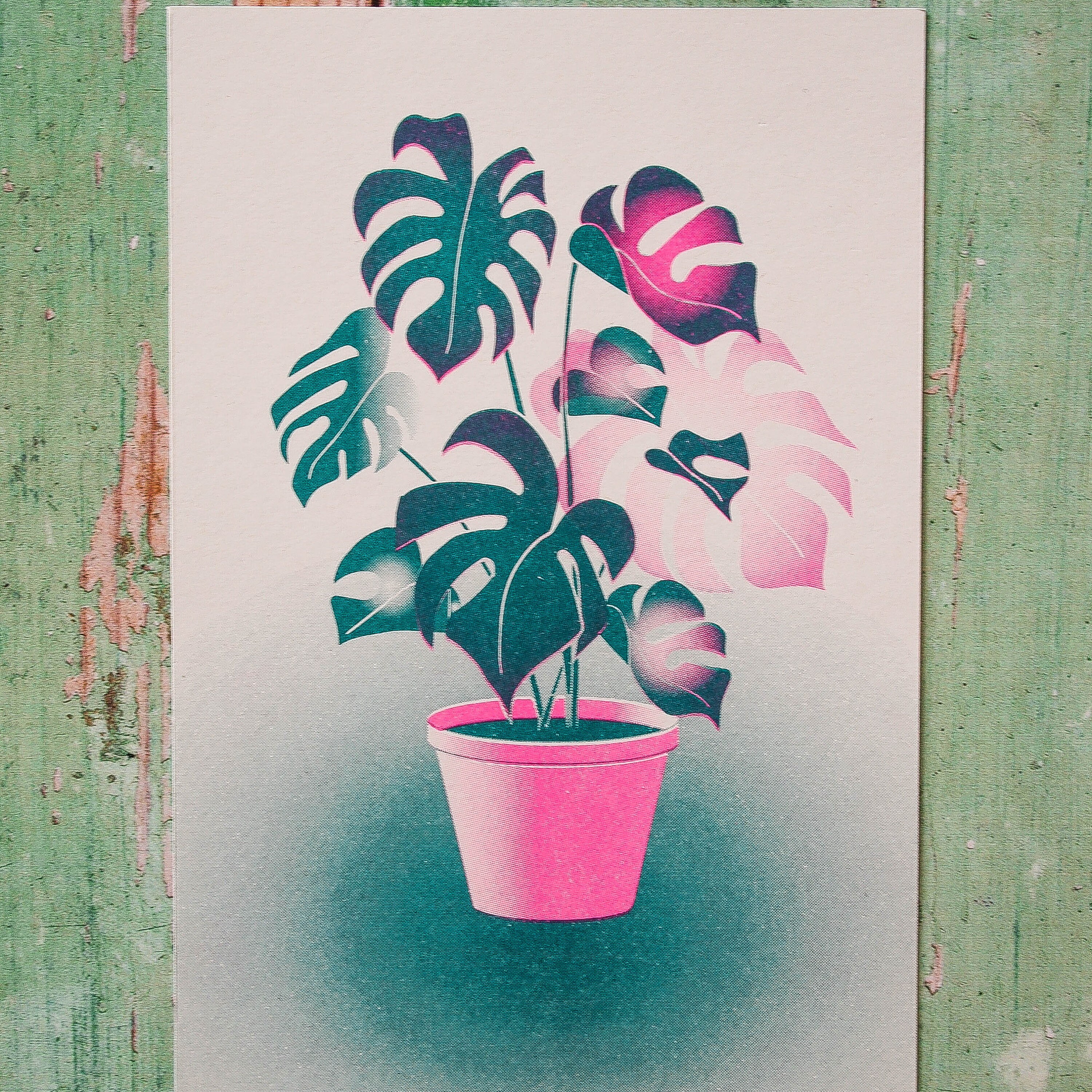 Original 3 Color Risograph Print Unframed Arrival