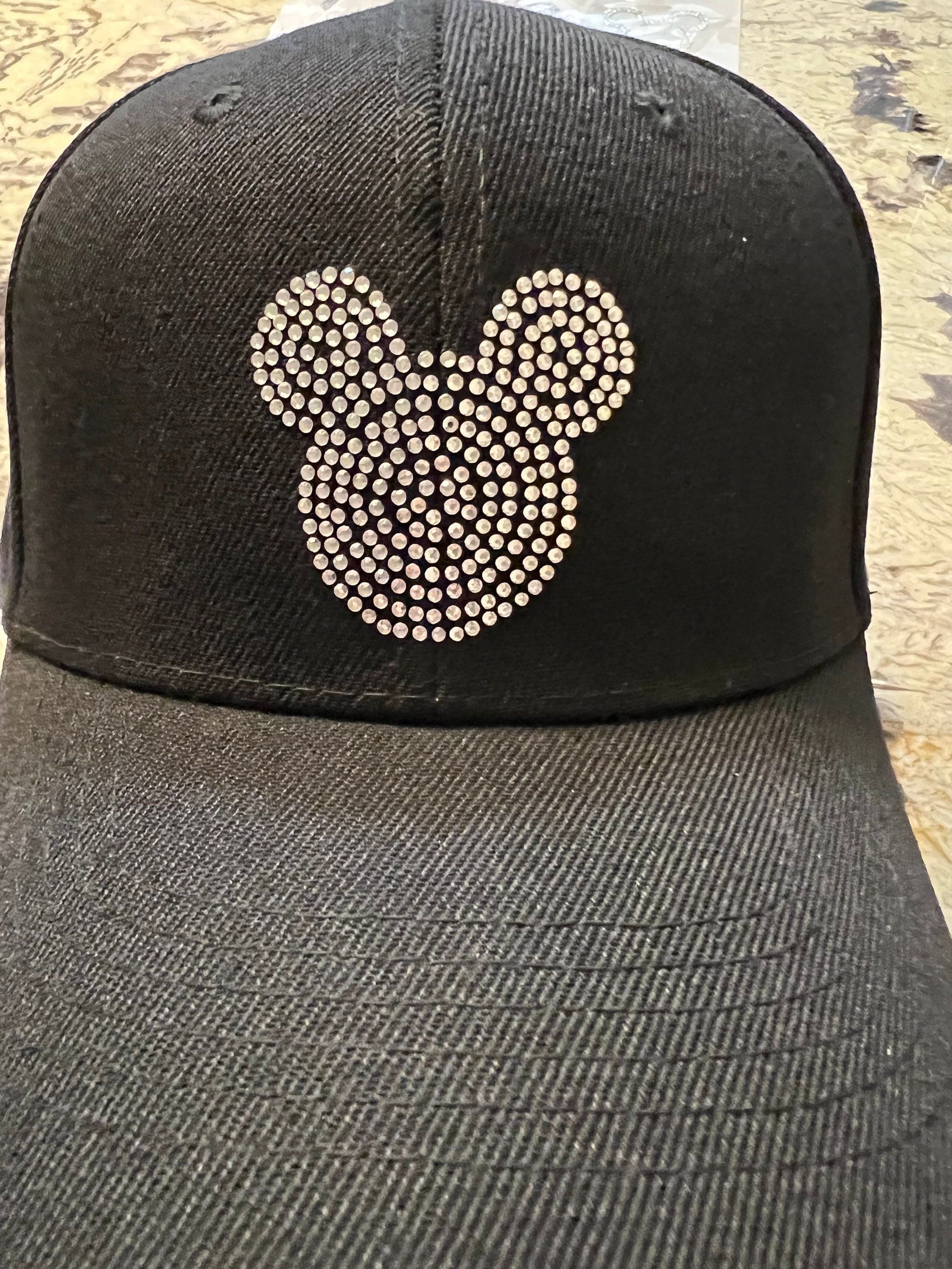 Gorgeous Mickey Mouse style 100-% wool with rhinestones hat. Rare and beautiful. Bedazzled Mickey Hat - Etsy main image 2