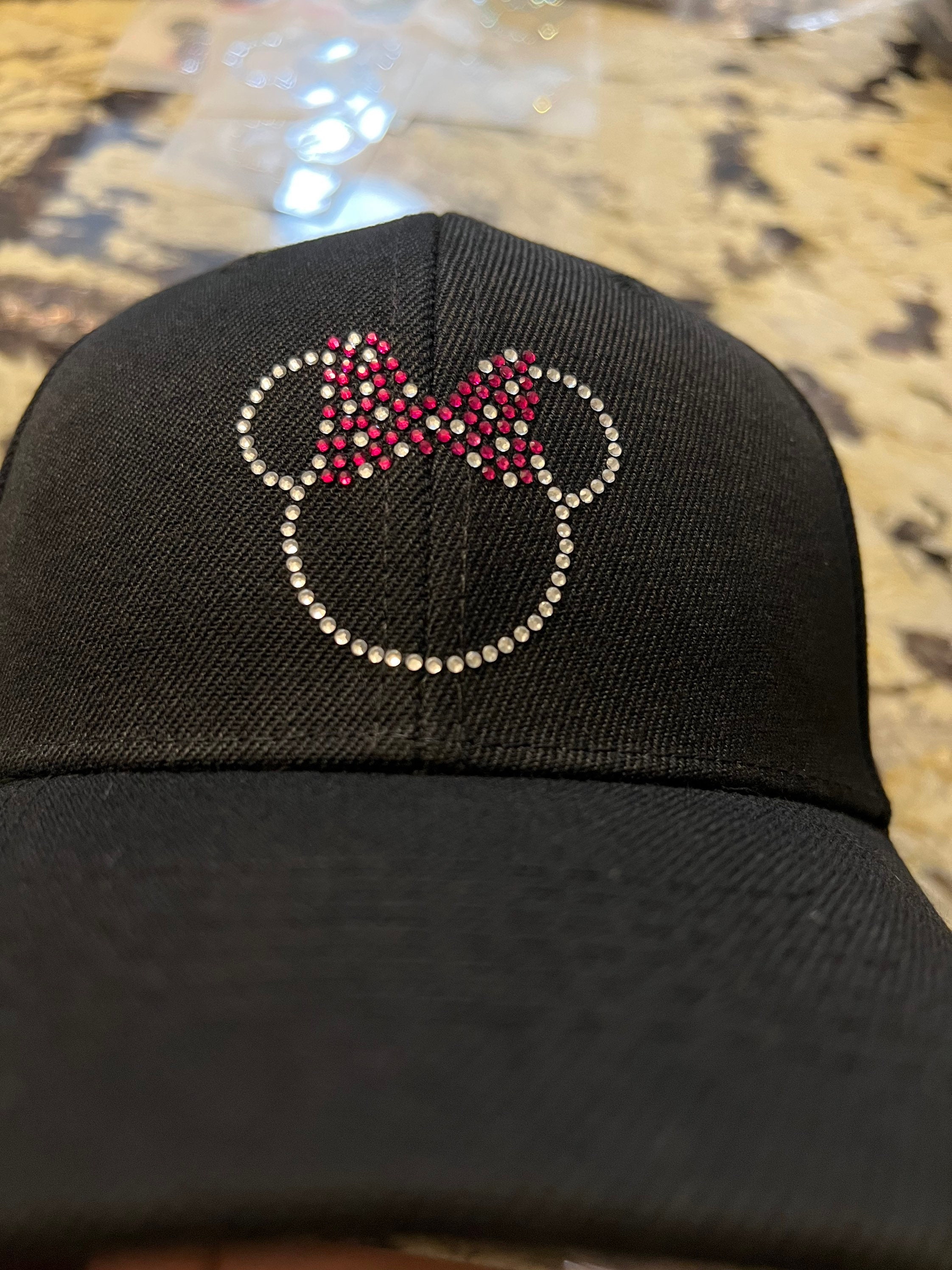 Gorgeous Mickey Mouse style 100-% wool with rhinestones hat. Rare and beautiful. Mickey Mouse-inspired Hat With Rhinestones - Etsy main image 4