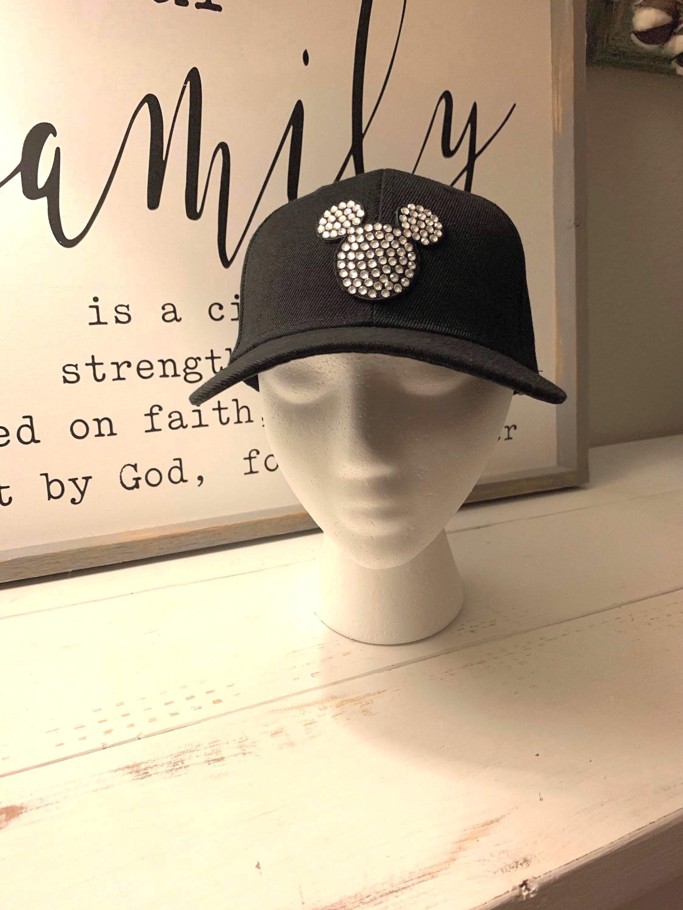 Mickey Mouse-inspired Hat With Rhinestones - Etsy