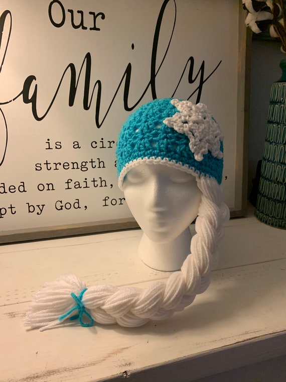Elsa Inspired Hat With Hair - Etsy