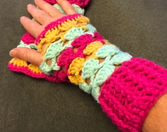 Crocheted Fingerless Gloves - set of 2