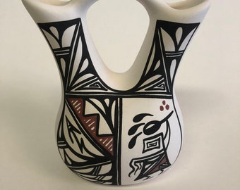 Handpainted Native American Wedding Vase