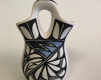 Handpainted Native American Ceramic Wedding Vase