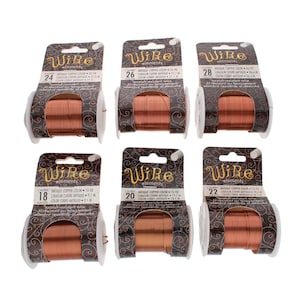 Antique Copper BeadSmith Wire - Tarnish-Resistant Lacquered Jewelry Wire for Wire-Wrapping & Crafts (16 - 28 Gauge Wires)