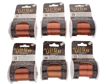 Antique Copper Jewelry Wire: Tarnish-Resistant Wire-Wrapping, Beading (16-28 Gauge)